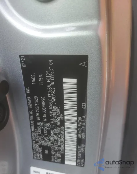 2021 Toyota Sienna Xse z USA, uszkodzony, nr VIN 5TDDRKEC0MS058506